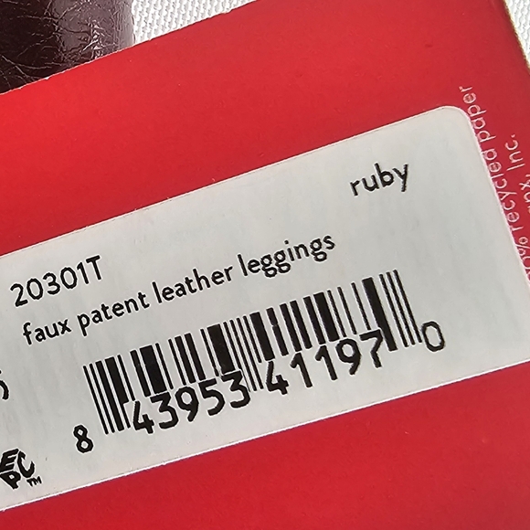 Spanx Faux Patent Leather leggings Ruby red leggings pull on pants - Picture 8 of 10